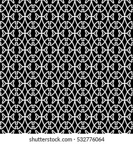 Floral mesh, line, circle, seamless vector background.