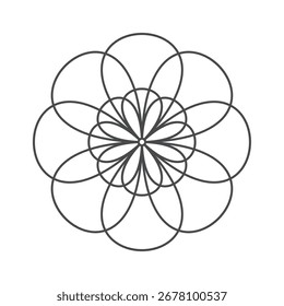 Forma linear floral de meados do século
