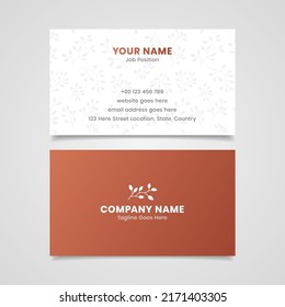 Floral Minimal Clean Elegant Business Card Template Design