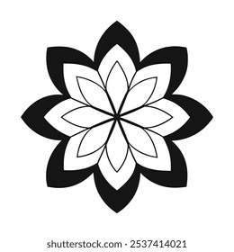 A floral minimalistic floral mandala with-vector.