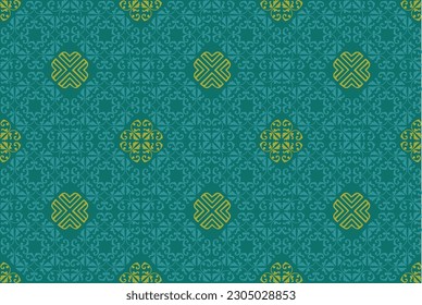 Floral modern geometric shapes and Block Print Pattern