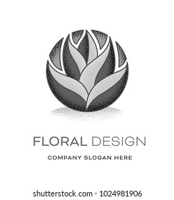 Floral modern logo design