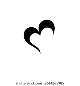 Floral and Modern Love Silhouette  Vector Illustration