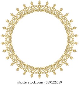 Floral Modern Vector Round Frame