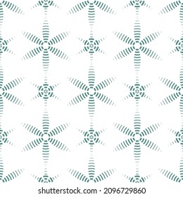 Floral monochrome pattern, snowflake, seamless vector background. 