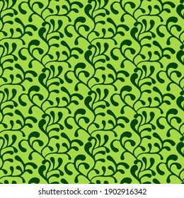 Floral monochrome seamless pattern in vector