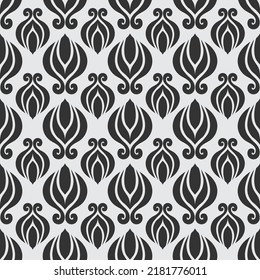 papel tapiz de patrón sin soldadura monocromo floral