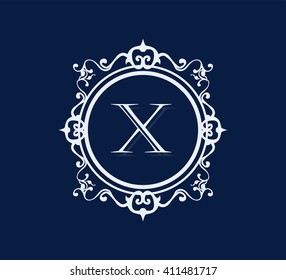 Floral monogram.