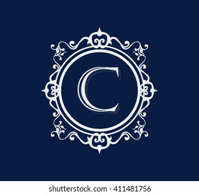 Floral monogram.