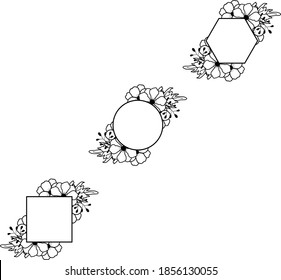Floral Monogram Frame Bundle is suitable for t-shirt, laser cutting, sublimation, hobby, cards, invitations, website or crafts projects. Perfect for magazine, news papers, posters, etc,