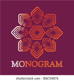 Floral Monogram Vector Logo Design