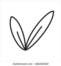 Floral Monoline Vector Black And White