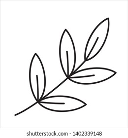 Floral Monoline Vector Black And White