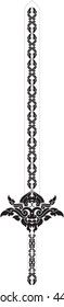 floral monster face sword / Based on southeast Asia design