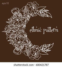 Floral moon flower pattern
