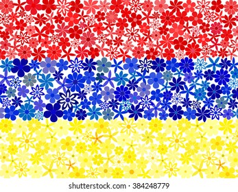 Floral mosaic Armenian flag