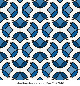 Floral mosaic tile ornament. Ethnic, tribal background. Ornamental seamless surface pattern. Repeated abstract flowers. Delicate design wallpaper. Decorative digital paper, textile print. Vector art