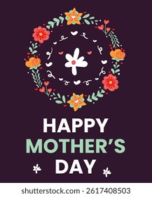 Floral Mother's Day Card Template