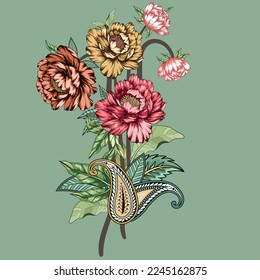 floral motif for background and texture