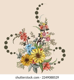 floral motif for background and texture