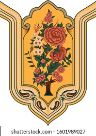 Floral motif illustration vector art