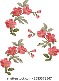 Floral Motif, illustration vector art