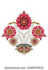 Floral Motif, illustration vector art