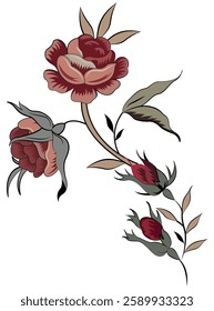 Floral Motif, illustration vector art