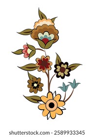 Floral Motif, illustration vector art