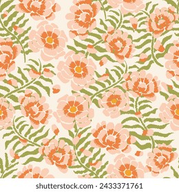 floral motif pattern in vector suitable for fabric, fashion, background, wallpaper, wrapper, cover, etc.
