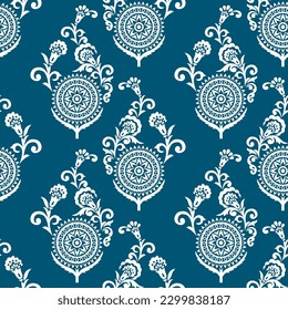 floral motif seamless pattern design ,Detail of ornate floral print wallpaper