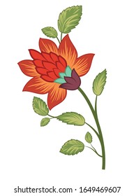 Floral motif white background repeat pattern
