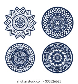 Floral Motifs mandalas. decorative elements.