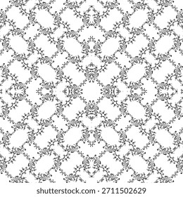 Padrão de motivos florais, pode usar para decoração, ornato, papel de parede, azulejo, tapete, moda, tecido, impressão de envoltório ou elemento de design gráfico. Ilustração de vetor