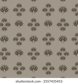 Floral motifs seamless vector pattern