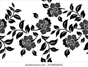 Floral motifs are very artistic, good for use in fabric designs, Vector Designs.