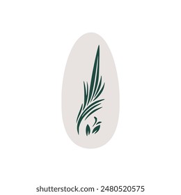 floral nail art nature vector illustration template design