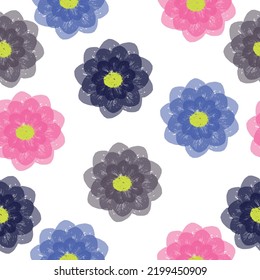 Floral natural decoration background, backdrop element fabric textile design Modern swatch. Nature background for textile, print and any your design.  A lot of different flowers on the field.