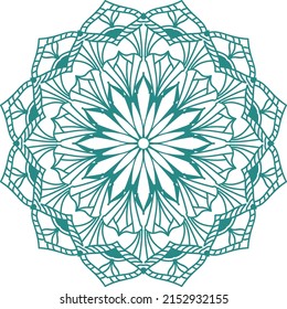 floral natural henna mandala design background vector image