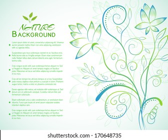 floral nature background concept. Vector illustration 