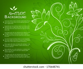 floral nature background concept. Vector illustration 