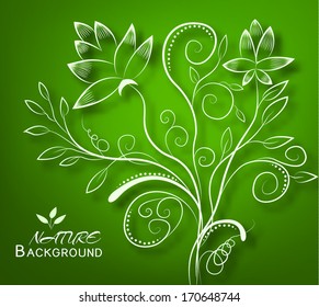 floral nature background concept. Vector illustration 
