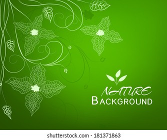 floral nature background concept. Vector illustration 