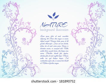 floral nature background concept. Vector illustration 