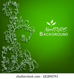 floral nature background concept. Vector illustration 
