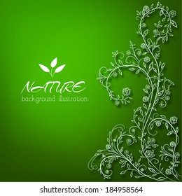 floral nature background concept. Vector illustration 