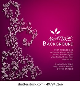 floral nature background concept. Vector illustration 