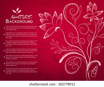 floral nature background concept. Vector illustration 