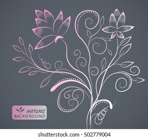 floral nature background concept. Vector illustration 