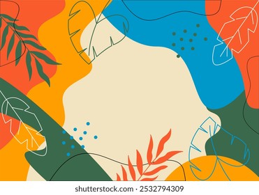 Floral Nature Background Flat Design